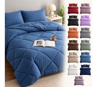 2027 Lunex Couette 2 en 1, Couette Lunex Easy Sleep sans Housse avec 2 Taies d'Oreiller, Douce et Confortable, Lavable en Machine, pour Toutes les Saisons, Maison et Chambre (Blau, 230*230cm)
