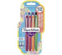PAPER MATE Lot de 8 stylos Flair - Pointe moyenne - Coloris assortis