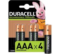 [203822] Duracell Blister de 4 Piles Rechargeables StayCharged Micro AAA 900 mAh