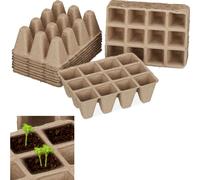 Relaxdays Lot de 2040 pots de jardinage carrés