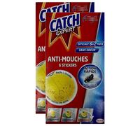 Lot de 2 Etuis de 6 Stickers Anti-Mouches Décoratifs jaunes sans odeur