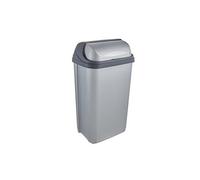2053714 roll-top poubelle plastique argent anthracite 50 l