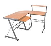 vidaXL Bureau d'ordinateur d'angle Marron 132x112x99cm Bois ingénierie