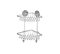 Wenko Étagère d'angle Bari 20888100 Vacuum-Loc 2 niveaux sans percer 22,5 cm chromé