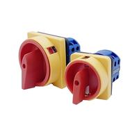 20A and 25A Off-ON 4 Poles Disconnect Isolator Switches LW26GS CA10 48x48mm 64x64mm Padlock Rotary Cam Switch(20A 64x64mm Panel)