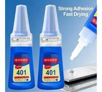 20g Super Glue 401, Adhésif Transparent Fort à Séchage Rapide, Imperméable Anti-Blanchissement Résistant à la Chaleur. Peut Coller le Bois, le Métal, le Plastique, le Verre, la Céramique, la Pierre; C