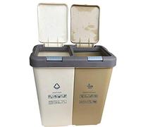 20L, 2 en 1, 1 Boîte Poubelle De Tri Polyvalente à Double Usage, Cuisine, Ménage, Protection De l'environnement, Tri Humide Et Sec, Couvercle à Ressort Pressable
