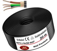 20m de câble de terre Câble de courant fort NYY-J 4x16 mm² Câble électrique OFC anneau