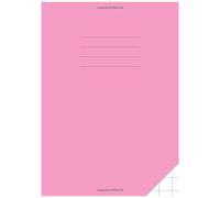 20mm Square Exercise Book A4: Squared Paper / Quad Ruled Grid Notebook / Graph / School / Maths Pink
