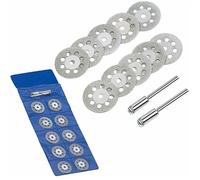 20Pcs 22mm Diamant Mini Disques à Tronçonner avec 4 Pièces Mandrins Tiges pour Disques Rotatifs pour Dremel outils rotatifs verre