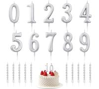 20PCS Bougies Anniversaire,Bougies de Gâteau Chiffre Kit