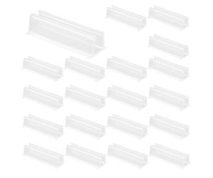 20pcs Clips Fixation Guirlande Lumineuse Néon pour Govee, Adhésifs et Étanches Clip Fixation Guirlande Lumineuse Bandes LED Fixations pour Bois Verre Marbre Carrelage