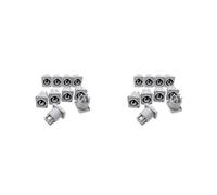 20PCS Connecteur Powercon 3 Broches 20A 250V Prise de Panneau de Haut-Parleur Femelle pour écran LED ÉClairage de Scène,Gris