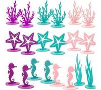 20pcs Décorations anniversaire d'une sirène FONGWAN Fournitures pour fêtes de bricolage sur le thème de l'océan Multicolore G