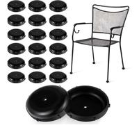 20pcs embouts pieds meubles - XVX - Plastique noir anti-rayures - Pour chaises fer forgé jardin - Int. 3,5cm