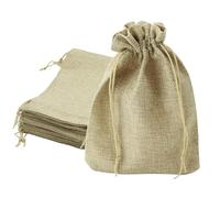 20pcs Pochon Tissu 15x20cm Sac en Toile de Jute,Imitation avec Cordon Sac Toile de Jute Réutilisable Idéal pour Rangement Bijoux Sachet Mariage DIY Décoration Fête Communion Cosmétiques