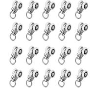 20pcs Poulies de Glissière pour rail de rideau, poulie universelle en alliage, Rail de Draperie Coulissant Accessoires Rideaux