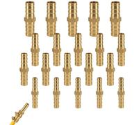 20PCS Raccord Durite Essence en Laiton Raccords Cannelés Droits 6/8/10/12mm | Connecteur Raccord de Tuyau Carburant Barbelé Droit pour Tubes de Trachée, Air, Eau, Huile