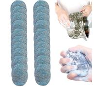 20pcs Tampon Jex avec Savon Tampons en Laine d'acier paille de fer de savon en laine éprouvant en acier réutilisables Absorbant Tampon Jex pour casseroles, poêles et cuisinières