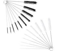 20Pcs Tube de Nettoyage,Goupillon Nettoyage,Bouteille,Tuyau à Lait,en Nylon,Goupillon Paille,Goupillon Bouteille,pour Bébé Biberon Paille e Bouilloire Clavier (Noir/Blanc)
