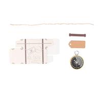 20pcs Valise de Valise Mini -St Boîte-, Favors de Mariage Boîtier, y Compris la Boussole et la Bande-Annonce de la Résistance pour Les Décorations de Mariage de Sujets de Voyage. (Gold)