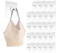 20Pcs Vis Adhésifs Fixation Murale, Ganchos Adhérence Tableau Transparentes Preuve Sans Percer, Attache Crochets Accroche Imperméables Antirouille Sans Percage pour Cadres Posters Miroirs Décoratifs