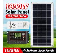 20W-1000W panneau solaire 12V cellule solaire 100A contrôleur panneau solaire pour téléphone RV voiture MP3 PAD chargeur batterie extérieure approvisionnement Camping panel-60A Controller