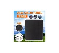 20w panneau solaire 12v / 5v chargeur de batterie pour pince de crocodile pour maison de bateau de camping-car