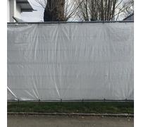 20x bâche de clôture de chantier en PE (140g/m²) 1,76 x 3,41m à œillets - blanc