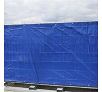 20x bâche de clôture de chantier en PE (140g/m²) 1,76 x 3,41m à œillets - bleu