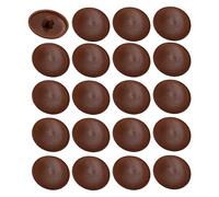 20x Cache vis en plastique cruciforme 11,5mm Pozidriv pz2 capuchon protection meuble universel, marron chêne foncé