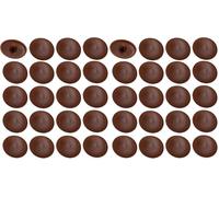 20x Cache vis en plastique cruciforme 11,5mm Pozidriv pz2 capuchon protection meuble universel, marron chêne foncé (Lot de 2)