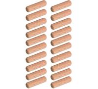 20x Cheville tourillon 5 x 20 mm goujon rainuré bois hêtre ronde colle meuble