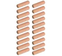 20x Cheville tourillon 6 x 25 mm goujon rainuré bois hêtre ronde colle meuble