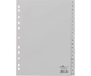 20x Durable 6510 10 onglets A - Z PP gris A4 20 feuilles