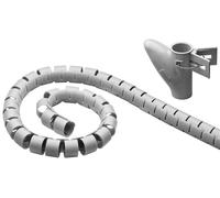 20x Goobay 51922 Goulotte de câbles, Gris - Tuyau spiralé robuste, pour dissimuler de manière sûre et pratique par ex. les câbles TV, les câbles de chargement ou les câbles électriques.