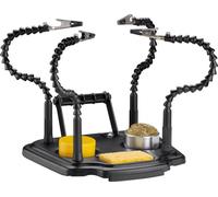 20x Goobay 61669 Aide à souder avec 4 bras flexibles, noir - main secourable pour tous les travaux de soudure et de bricolage en filigrane