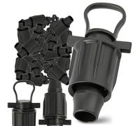 20x Instalguru Bouchon Fin de Ligne PE QJ 16 mm Embout Obturateur Raccord Compression Arrosage Goutte à Goutte Jardin Tuyau Polyéthylène Cache Tube Étanchéité Irrigation Noir