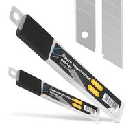 20x Instalguru Lames Cassables 9 mm Lame Cutter Remplacement Couteau De Tapis Droite Acier De Haute Qualité Tranchant Interchangeables Résistant