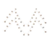 20x LED boule de cuivre chaîne lumineuse X-MAS éclairage décoratif lampes de Noël argent, lot de 2