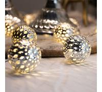 20x LED cuivre boule lumières chaîne X -MAS décoration éclairage lampes de Noël argent