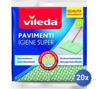 20X Lot Vileda Sols Hygiène Super 30% Microfibre 50X45CM 3Pz