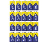 20x Piles Alcalines 9 V R-9 6LR61 Varta Industrial Pro