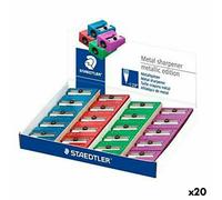 20x STAEDTLER 510 10 PR2 Taille-crayon simple métal métallisé