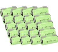 20x XCell mono accu Flattop Ni-MH 1,2V 9000mAh D avec cosse à souder en U