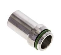 20x2.5mm Acier inoxydable droit avec bout à souder 400 bar FKMO-anneau ISO 8434-1