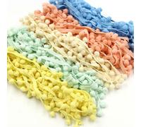20Yards / Los 10MM Trim Ball Fringe Ribbon DIY accessoires de couture dentelle différentes couleurs pour la décoration de fête à domicile - Light Green