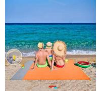210 * 200cm Tapis De Pique-Nique Couverture De Poche Portable Léger Imperméable Pour Camping Jardin Randonnée (Orange) Multicolore