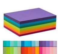 210 pièces Fiches Bristol A6, 180 g/m² Fiche Bristol Couleur, 7 couleurs Flash Cards, Cartes de Revision pour les Écoles, les Bureaux et le Travail (10,16 cm x 15,24 cm)