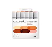COPIC Marqueurs pour croquis 21075666 - lot 6 « Portrait » - encre alcool, double pointe